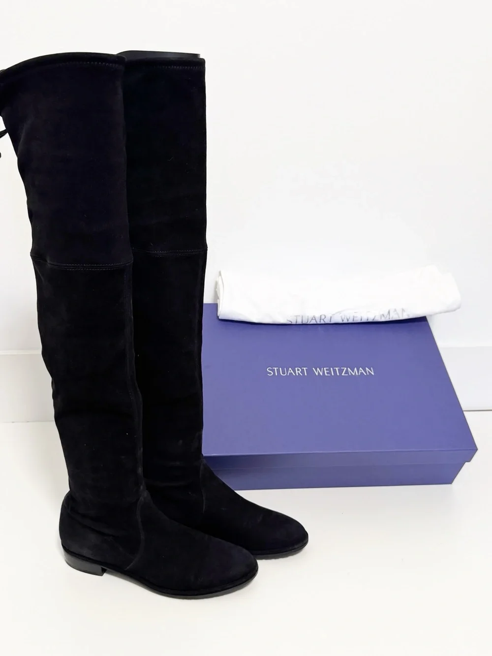Stuart Weitzman Lowland Over the Knee Boots Black Size 7